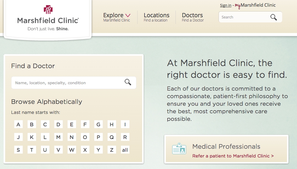 After UI improvements to the doctors search landing page
